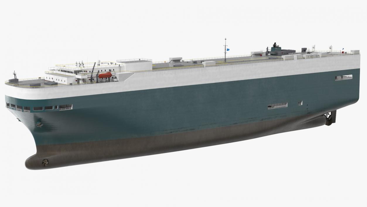 Car Carrier Cargo Ship Rigged 3D model