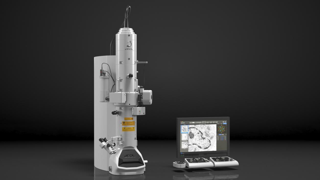 3D model Transmission Electron Microscope JEOL With Monitor