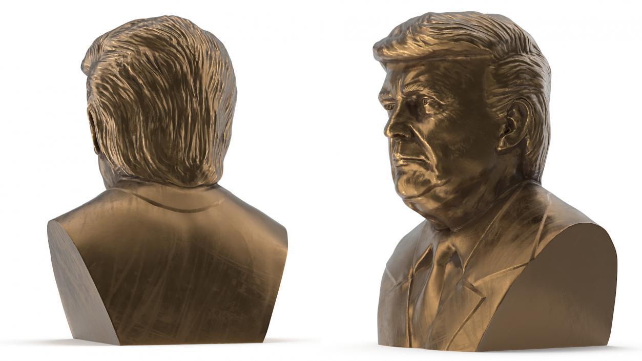 3D model Bronze Bust of Trump