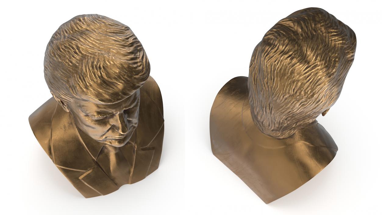 3D model Bronze Bust of Trump