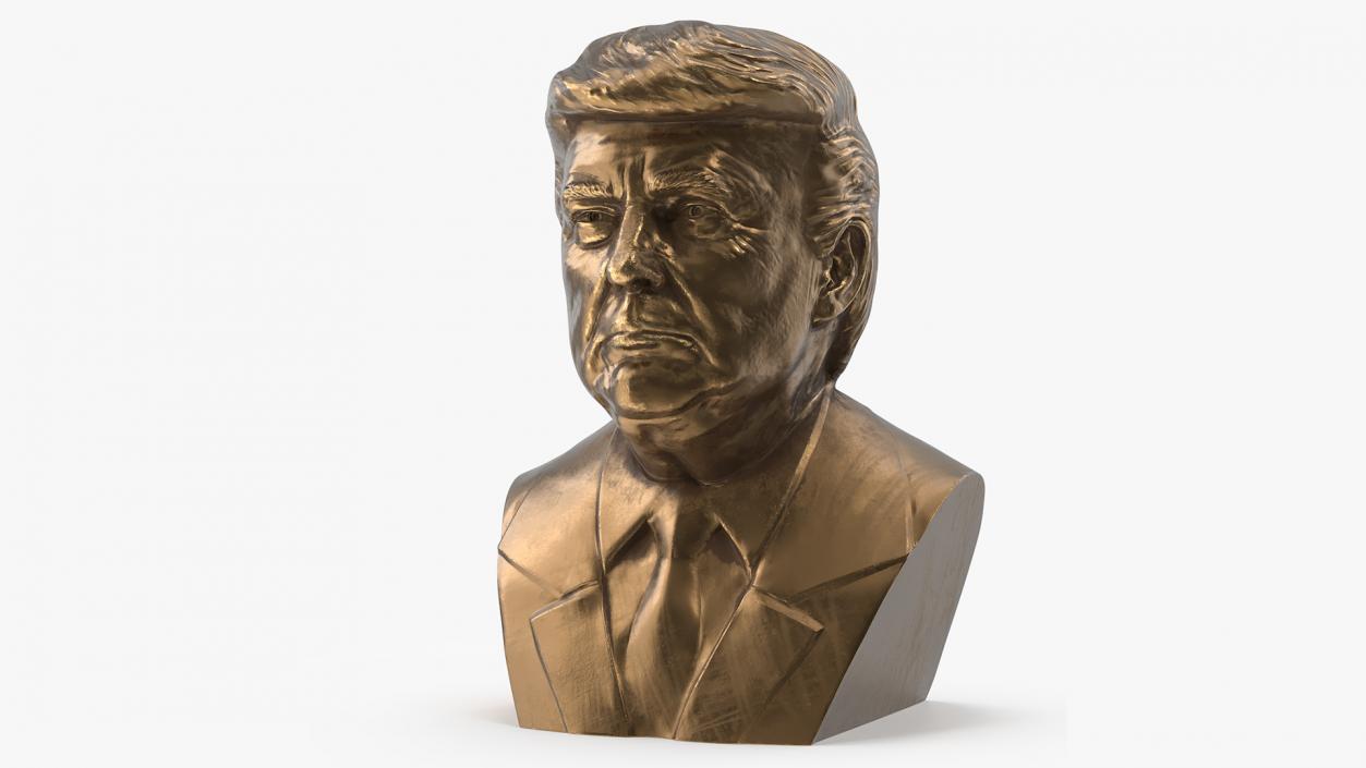 3D model Bronze Bust of Trump