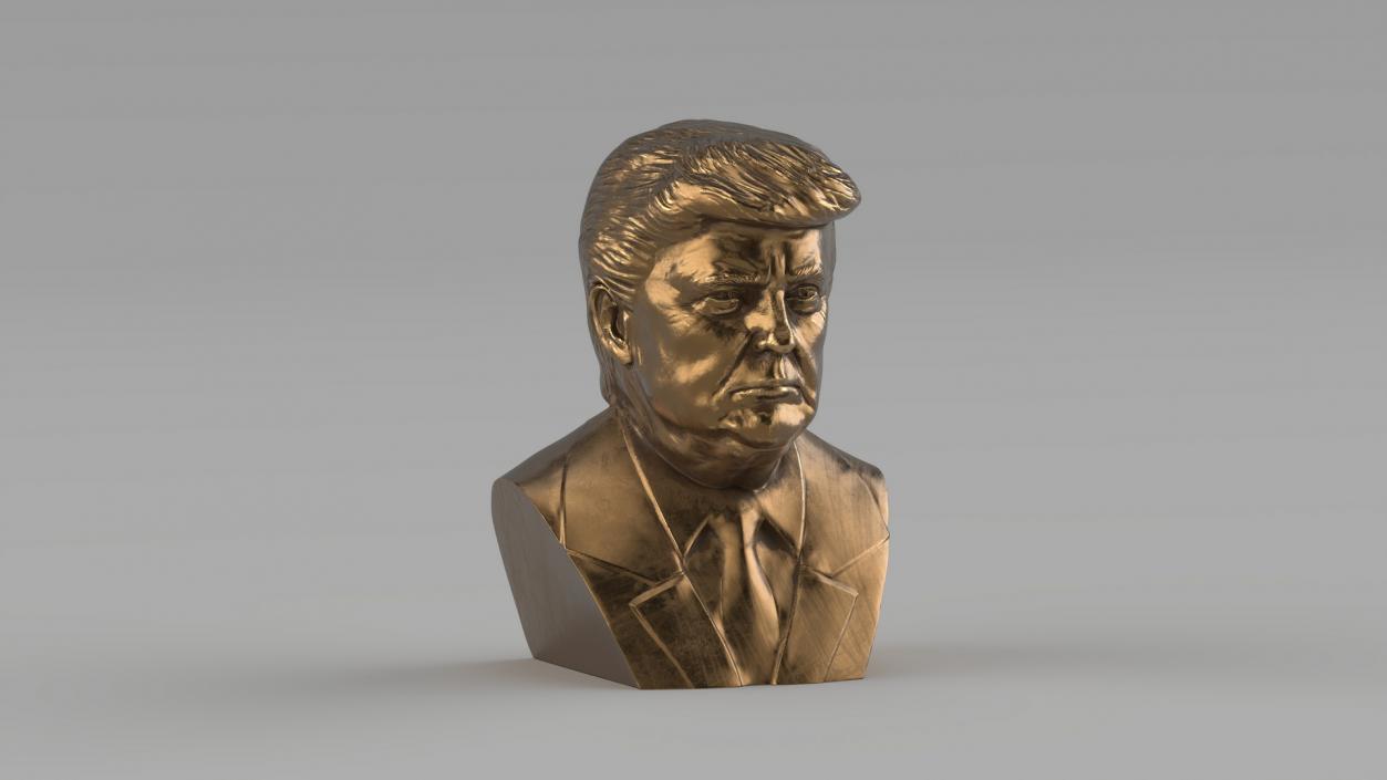 3D model Bronze Bust of Trump