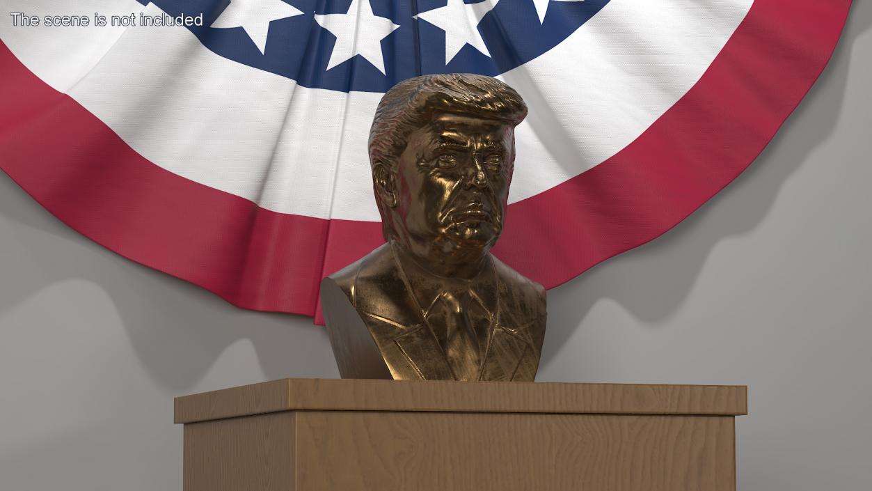 3D model Bronze Bust of Trump