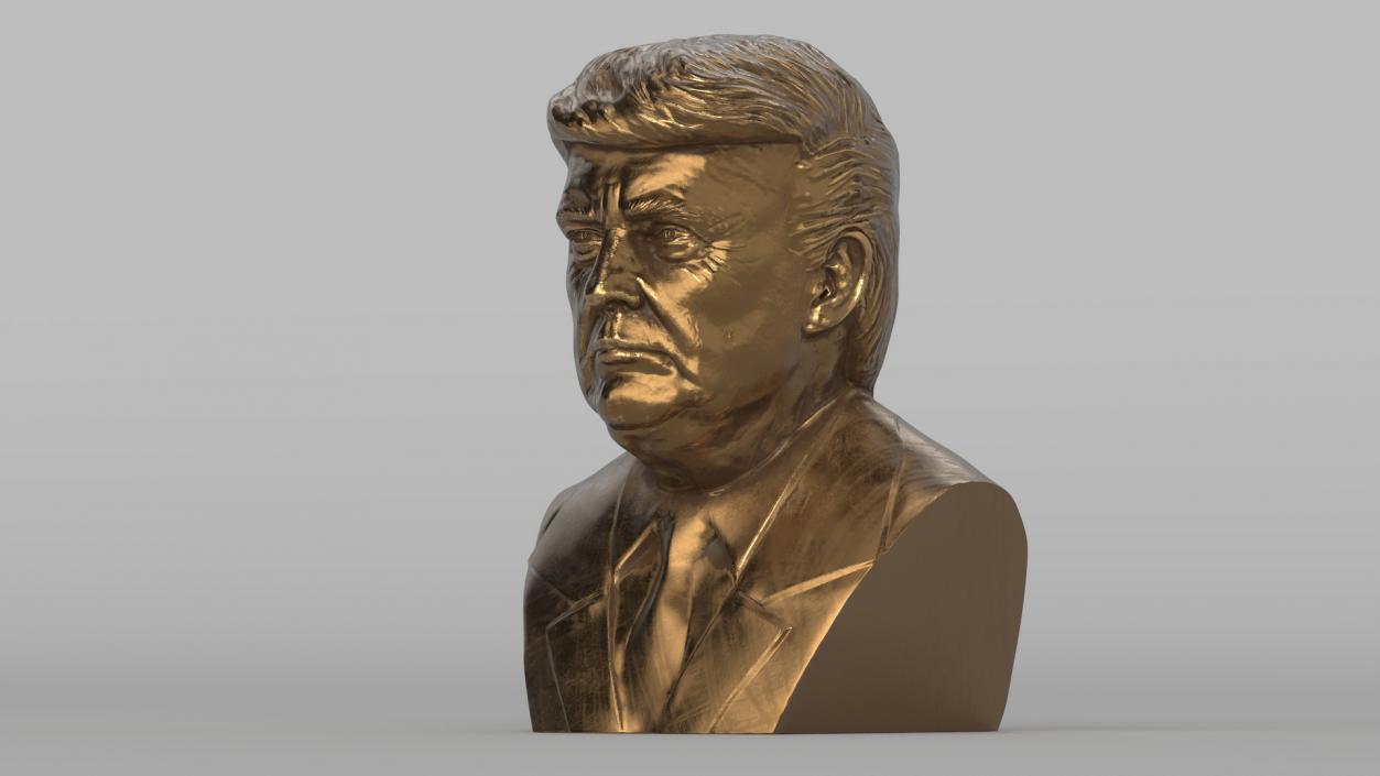 3D model Bronze Bust of Trump