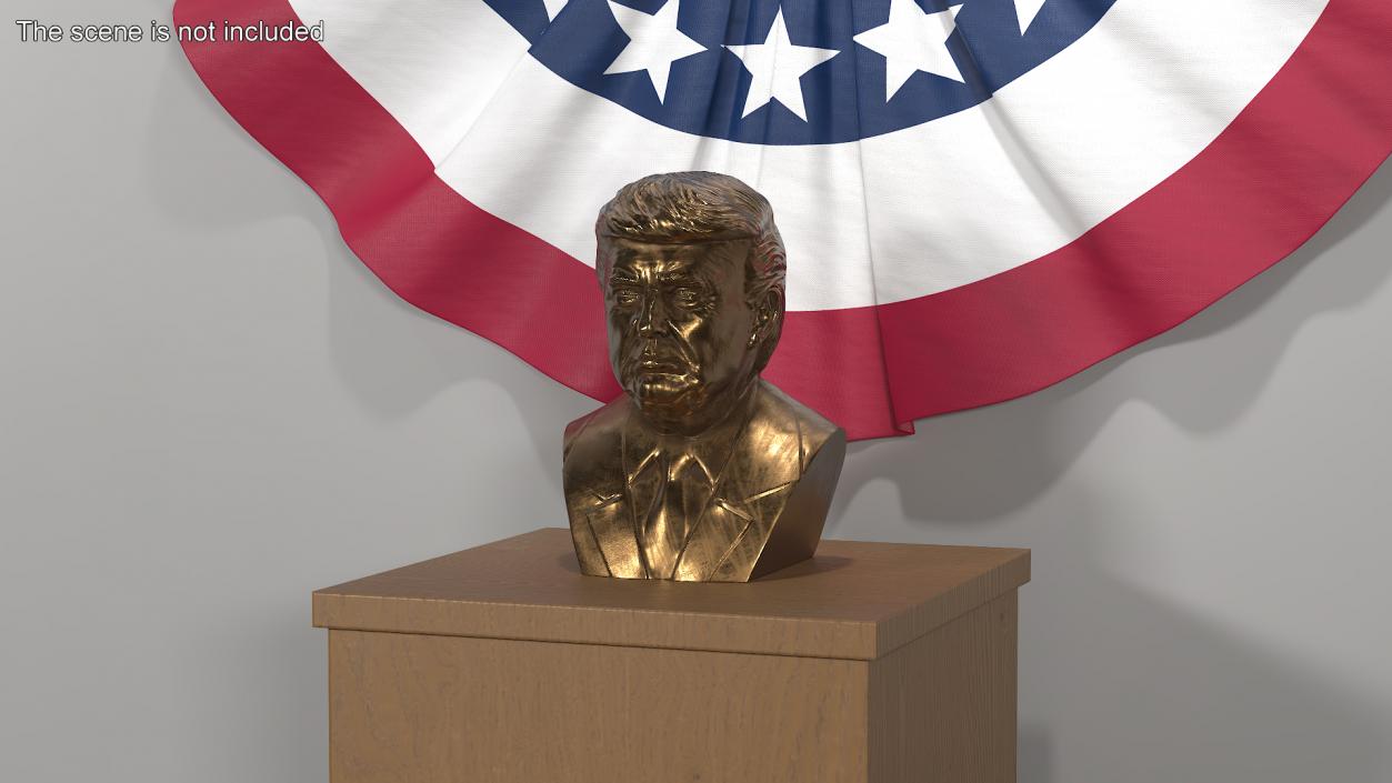 3D model Bronze Bust of Trump