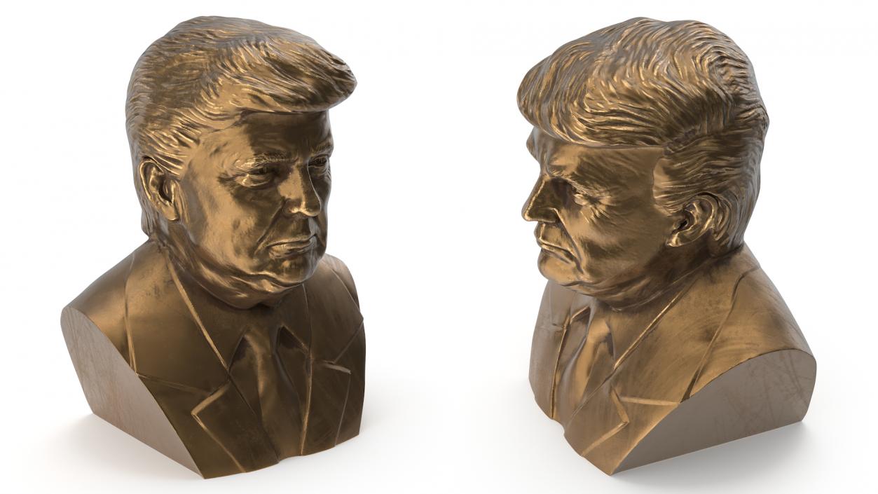 3D model Bronze Bust of Trump