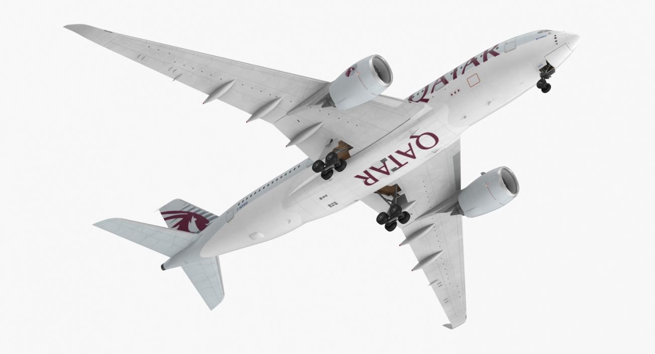 3D Airbus A350-800 Qatar