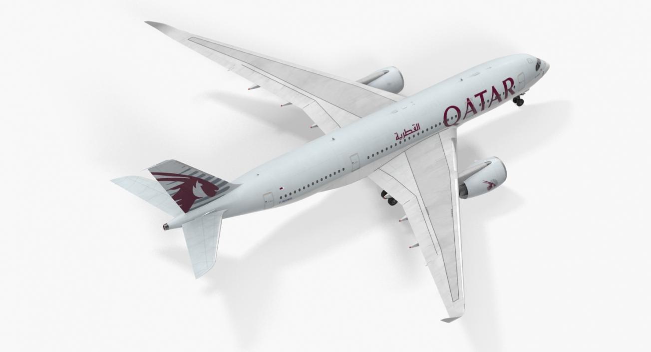 3D Airbus A350-800 Qatar