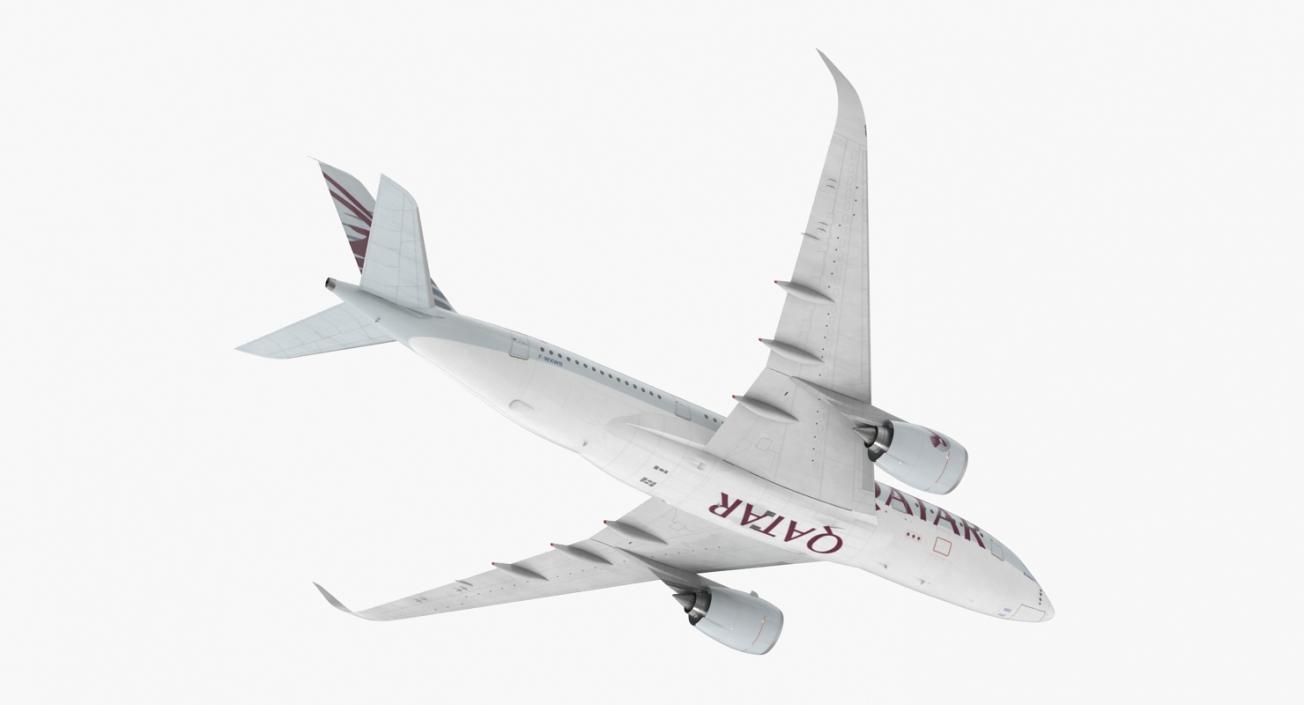 3D Airbus A350-800 Qatar