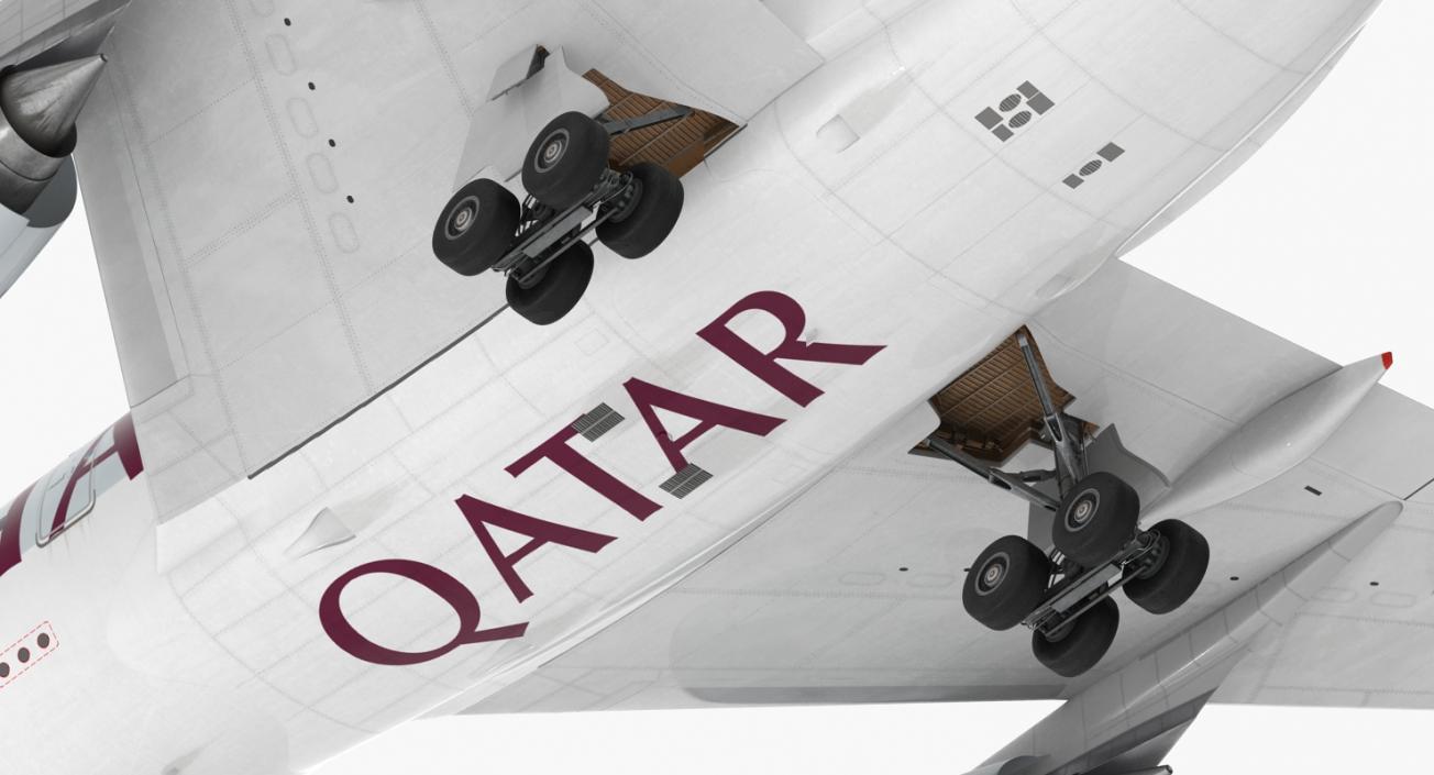 3D Airbus A350-800 Qatar