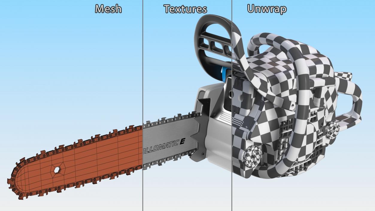 3D Stihl Rear Handle Chainsaw