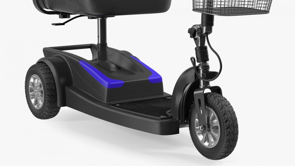 3D Elderly Man on Electric Wheelchair Rigged