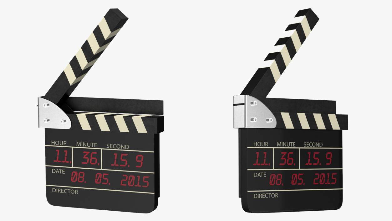 3D Open Digital Movie Clapboard model