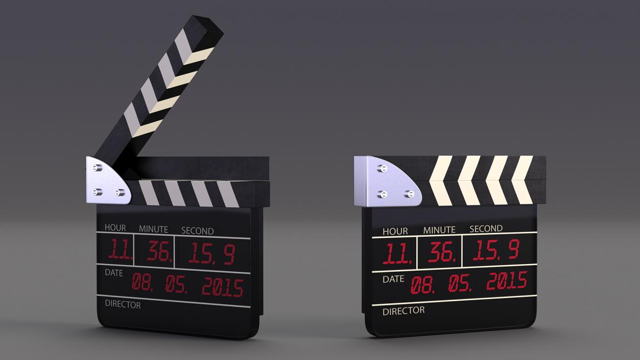 3D Open Digital Movie Clapboard model