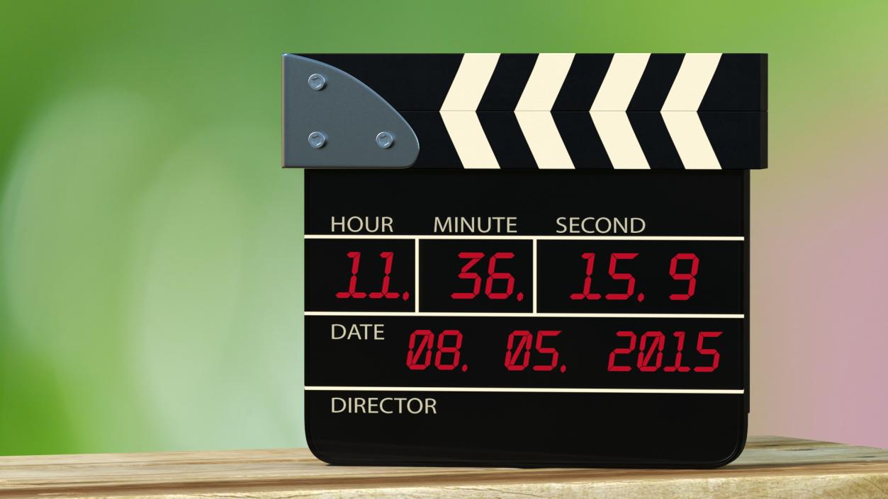 3D Open Digital Movie Clapboard model