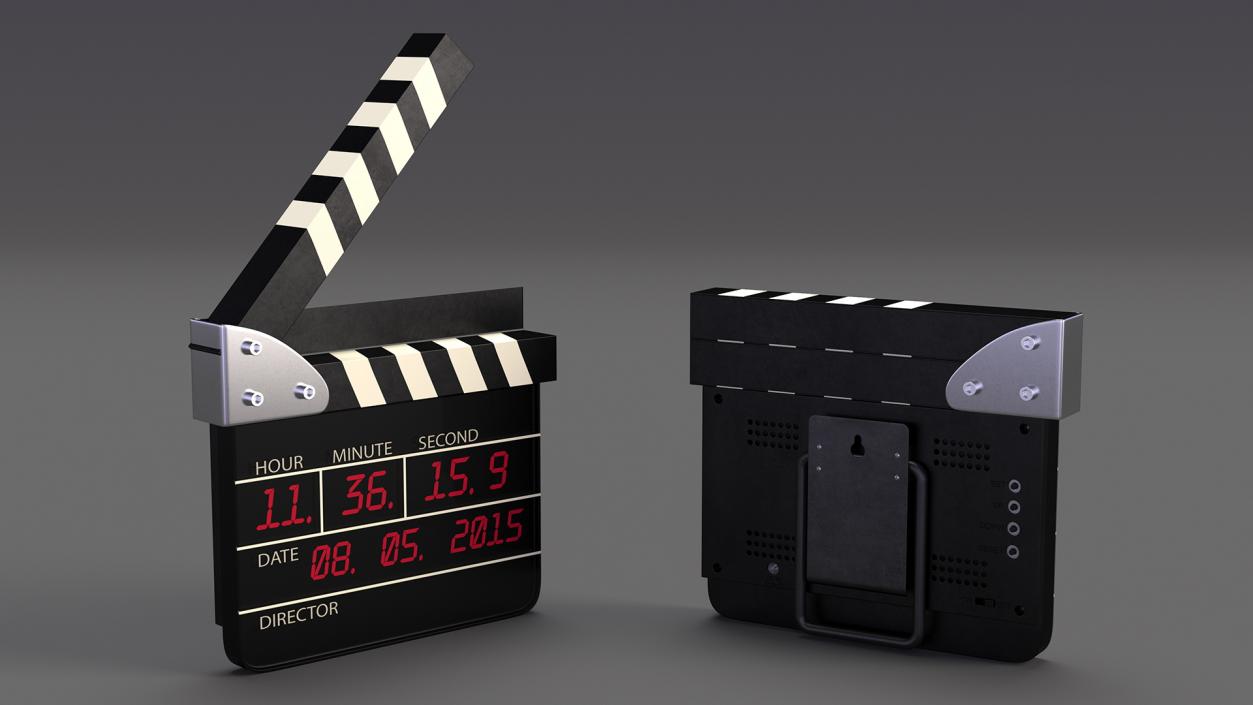 3D Open Digital Movie Clapboard model