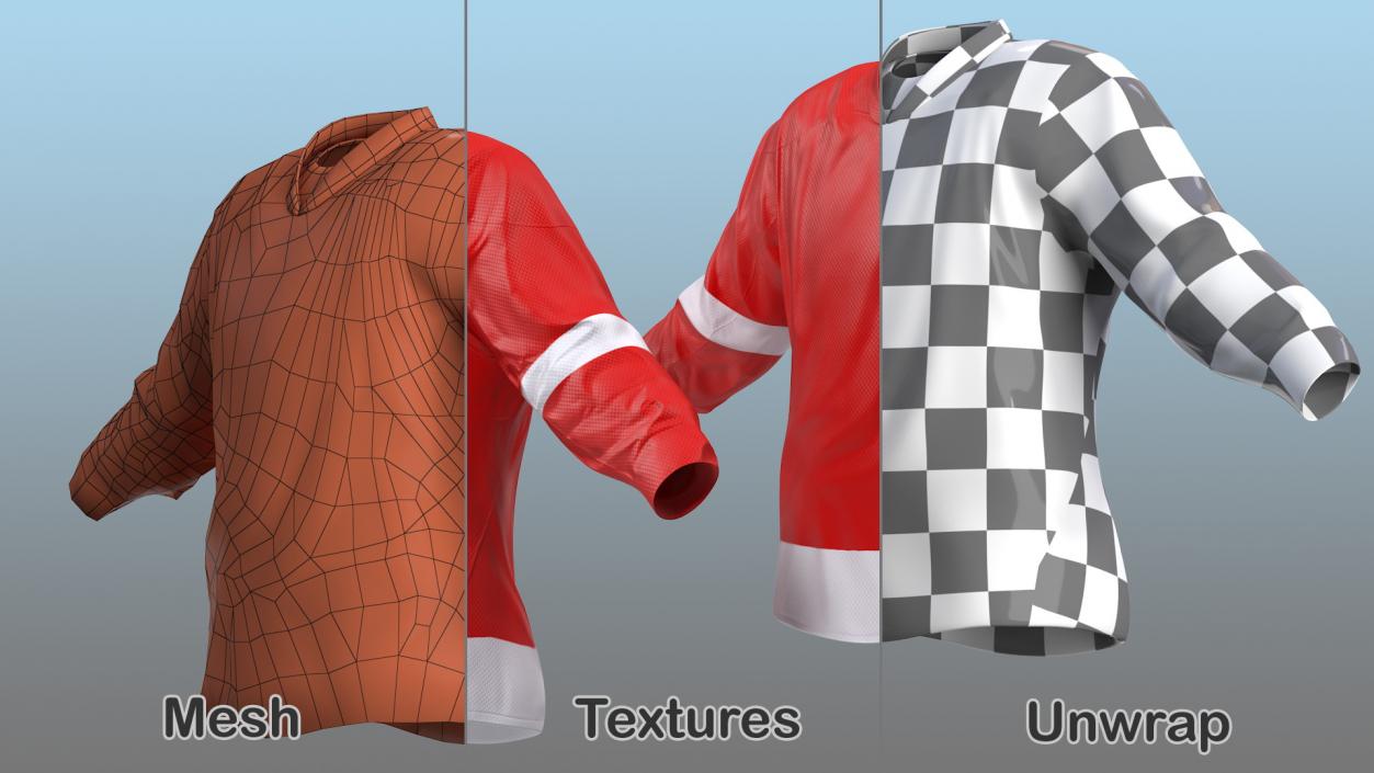 Hockey Jersey Red 3D