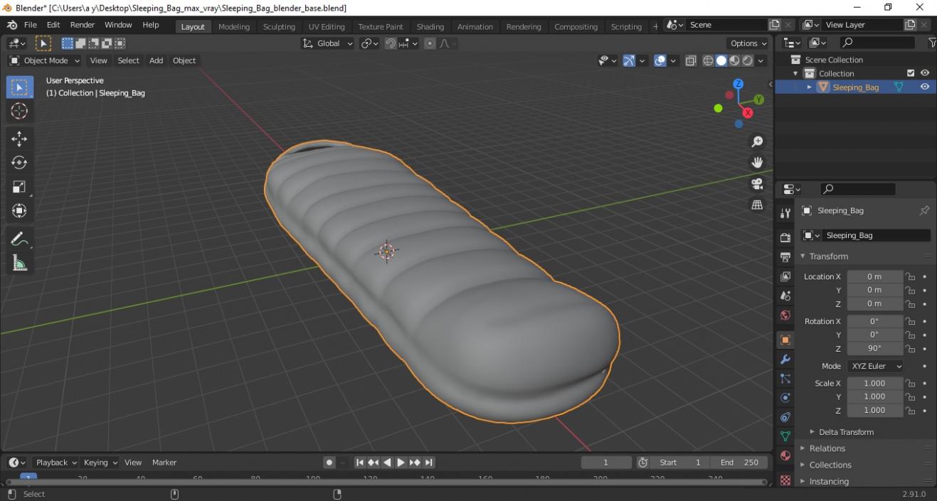 Sleeping Bag 3D