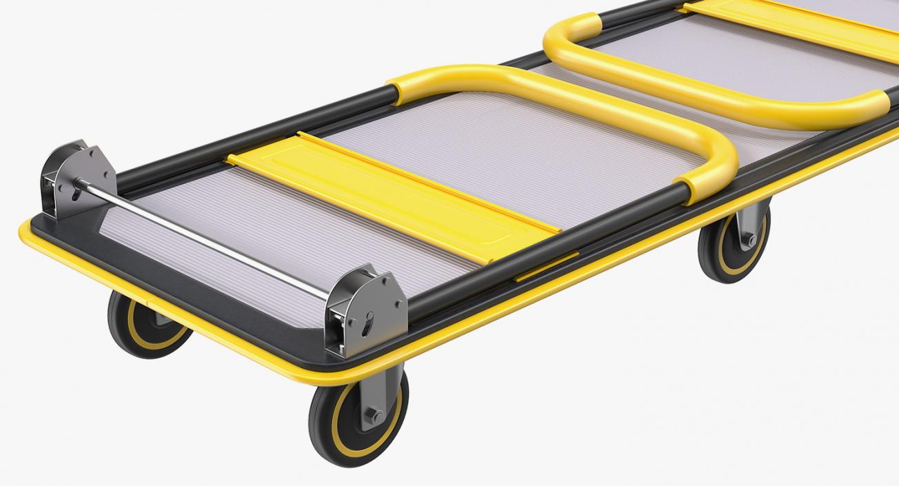 Folded Heavy Duty Platform Hand Truck 3D