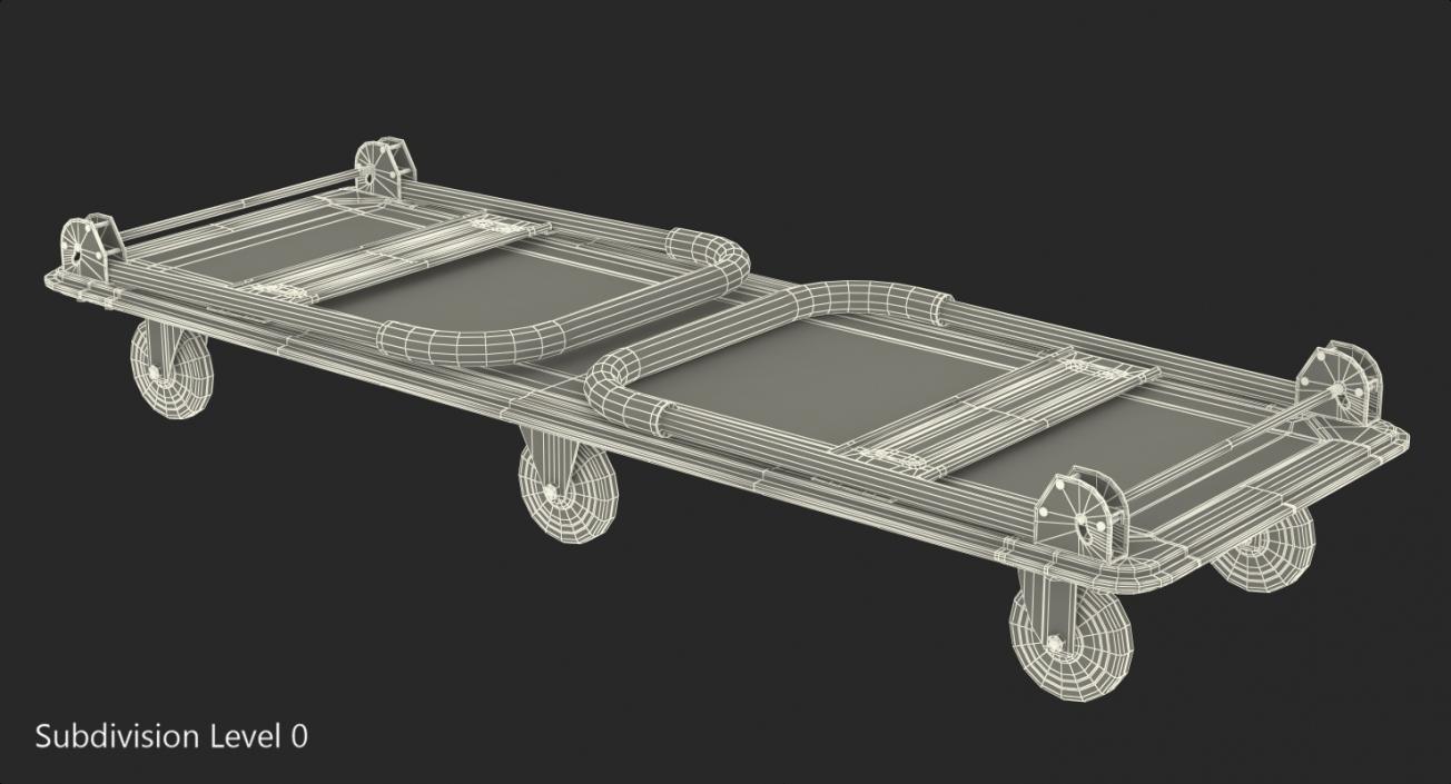 Folded Heavy Duty Platform Hand Truck 3D