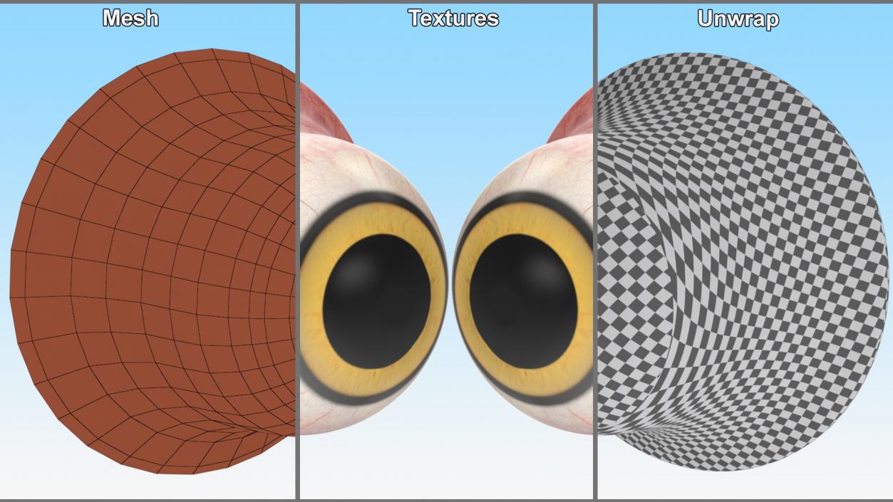 Realistic Animal Eyes Collection 4 3D model