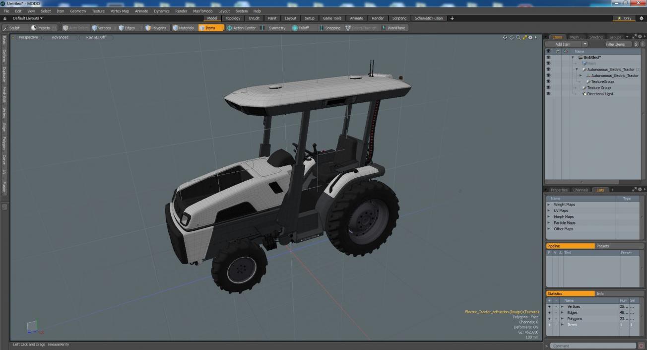 Autonomous Electric Tractor 3D