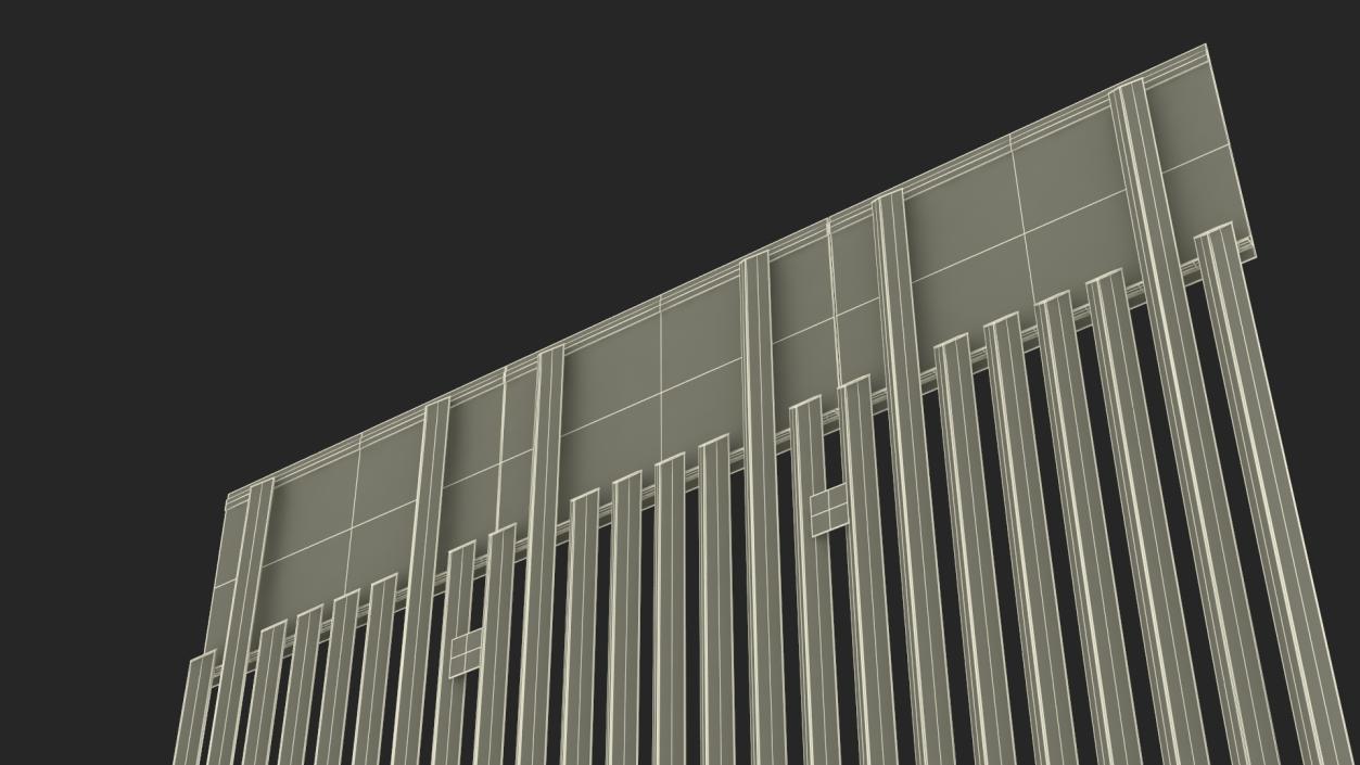 3D model United States Mexico Wall