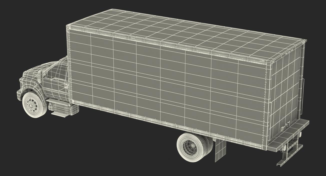 3D model Box Truck Generic Simple Interior 2