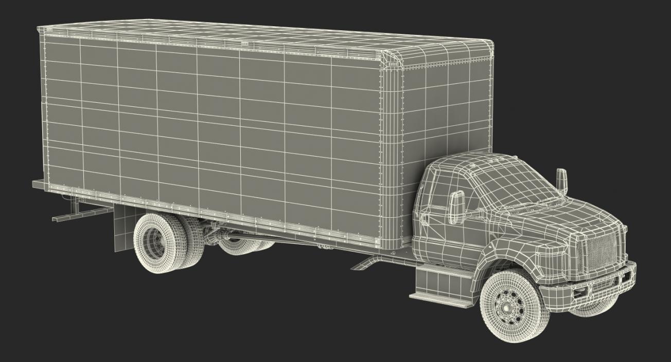 3D model Box Truck Generic Simple Interior 2