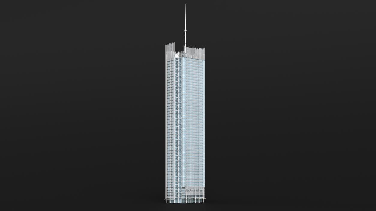 3D The New York Times Building Lights Off model