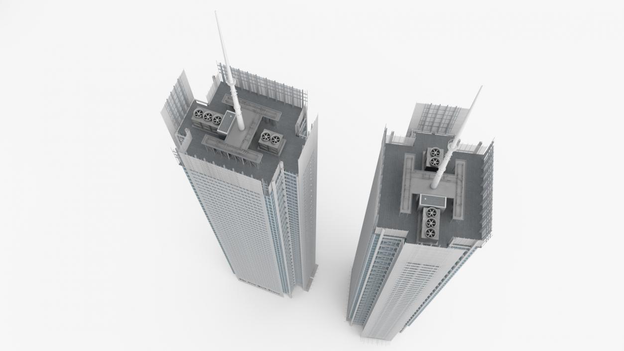 3D The New York Times Building Lights Off model