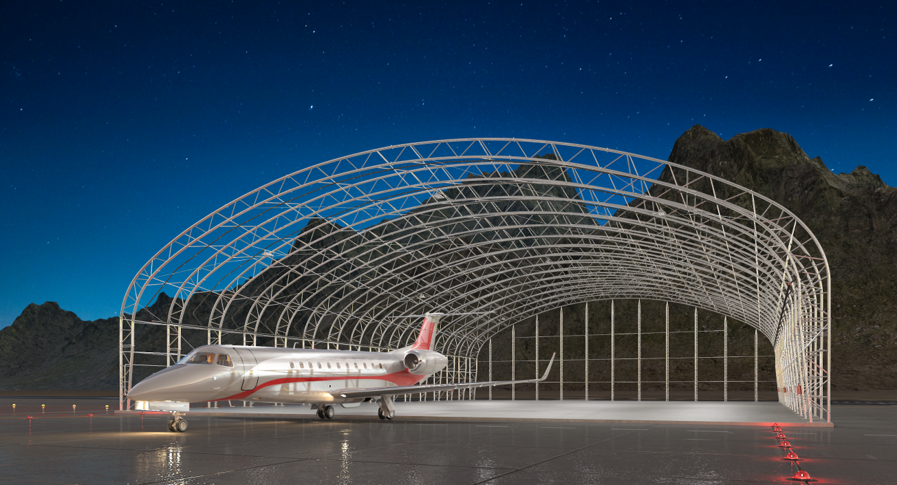 3D model Steel Hangar Construction