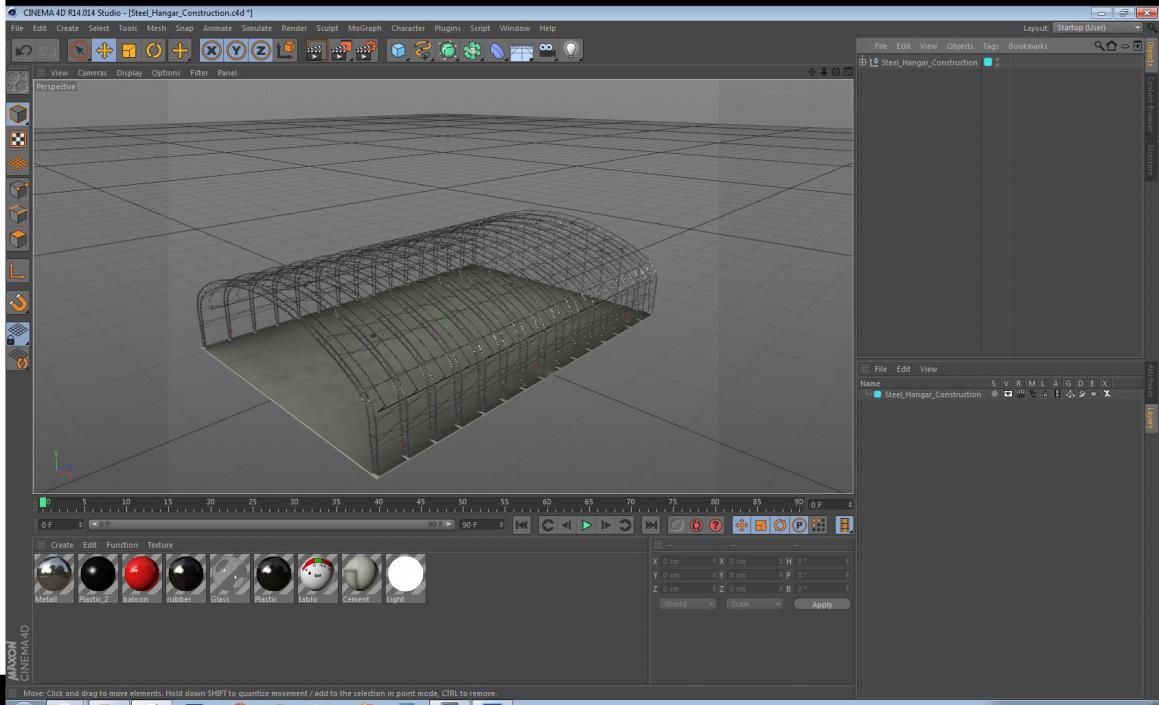 3D model Steel Hangar Construction