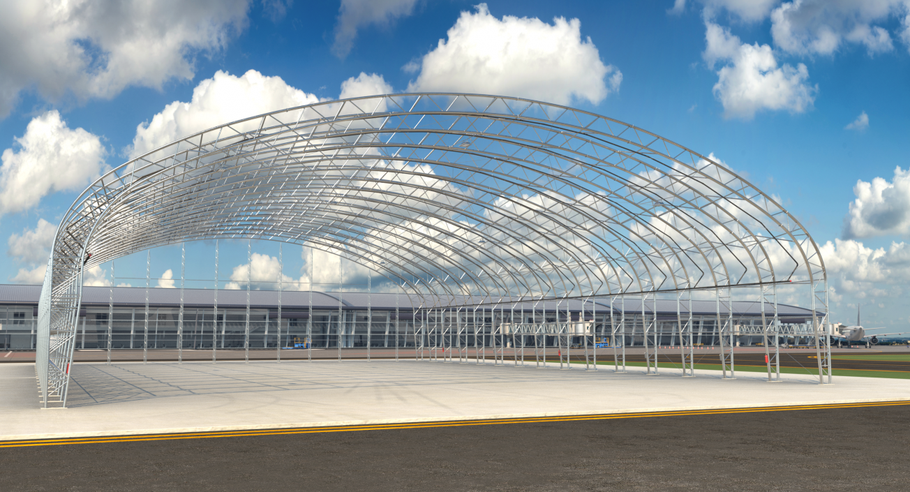 3D model Steel Hangar Construction