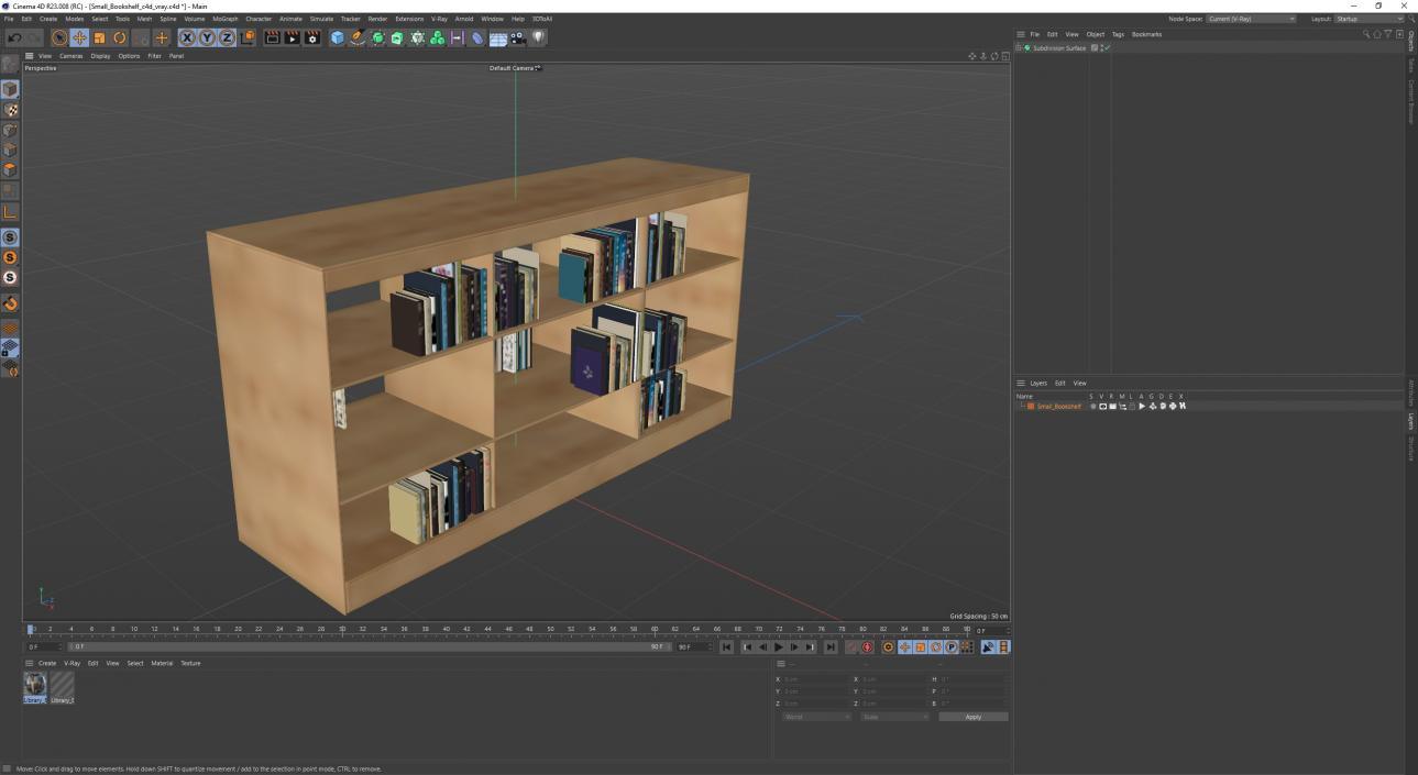 3D model Small Bookshelf