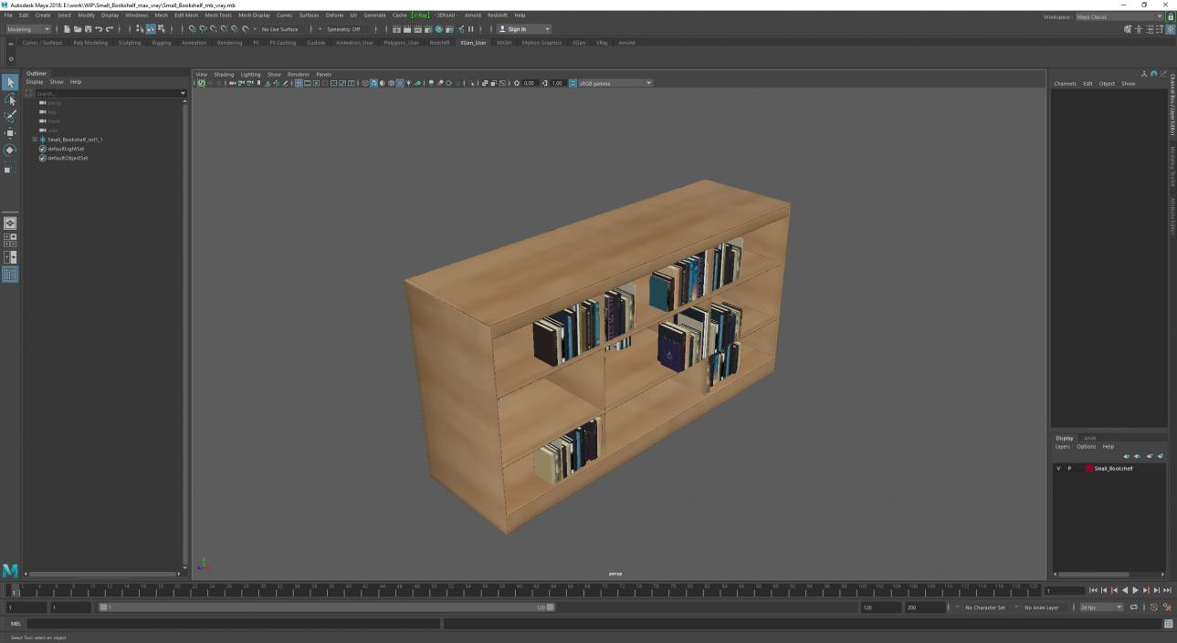 3D model Small Bookshelf