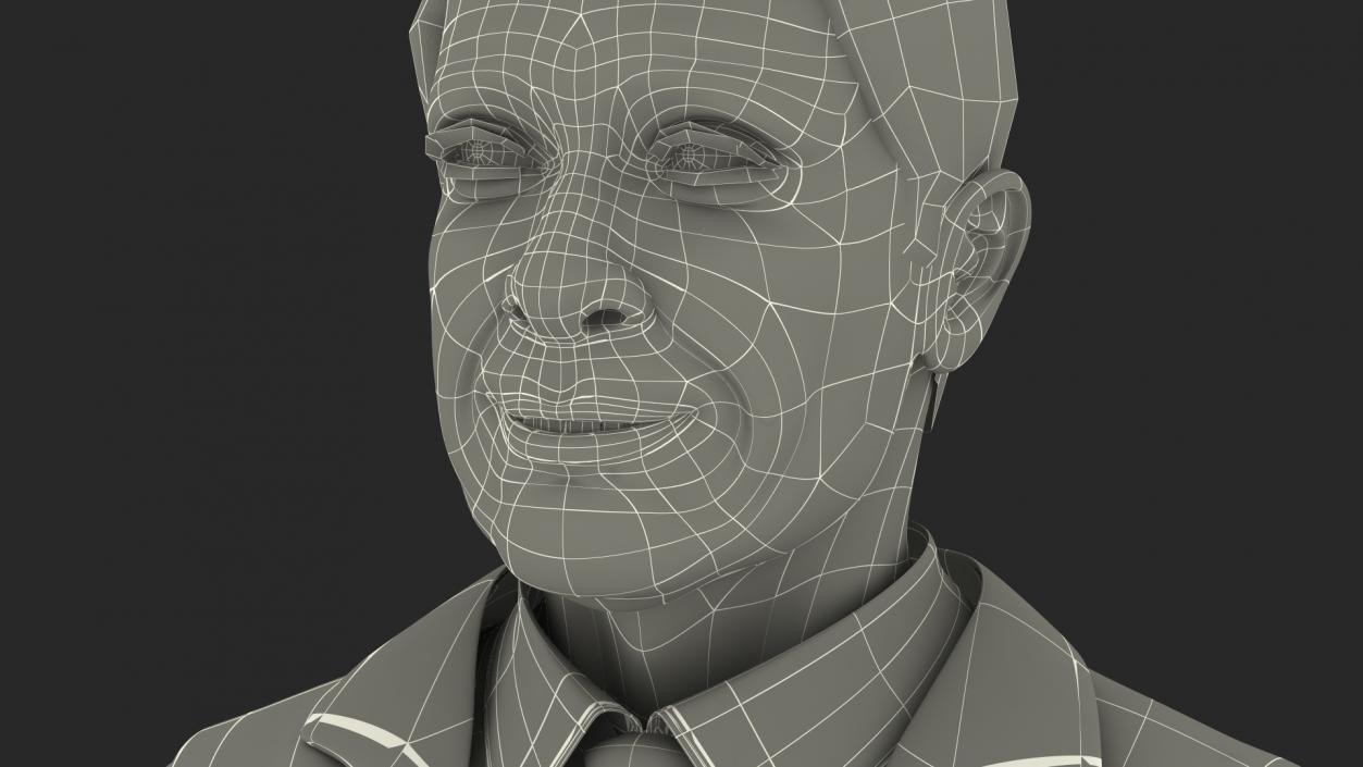 3D model Elderly Man Casual Wear Rigged