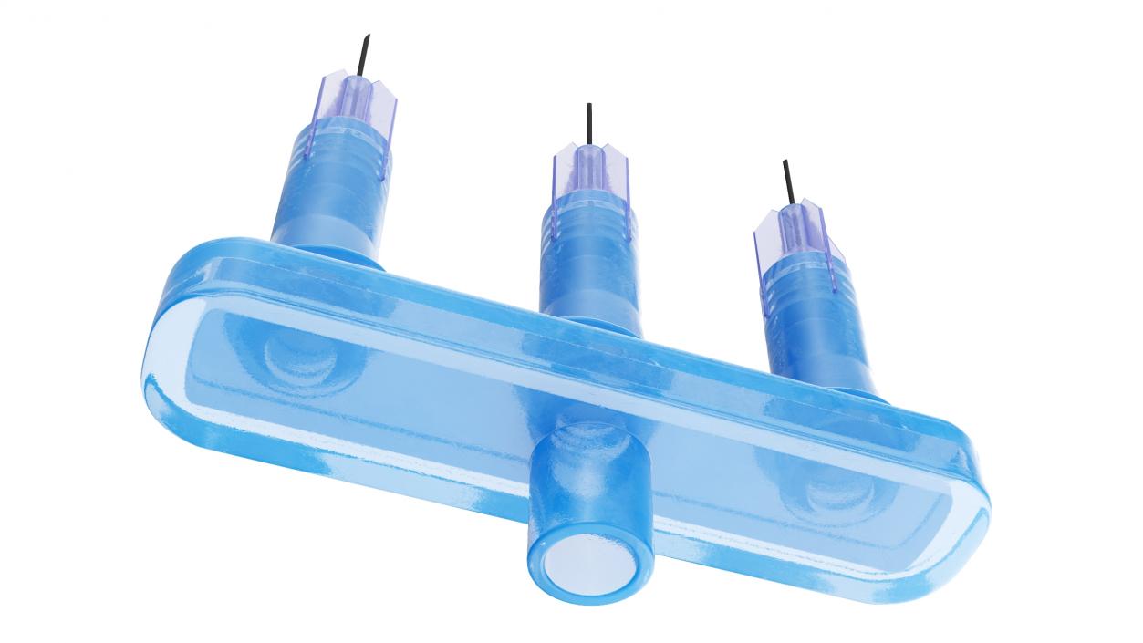 3D Multi Injector 3 Needles Straight Blue model