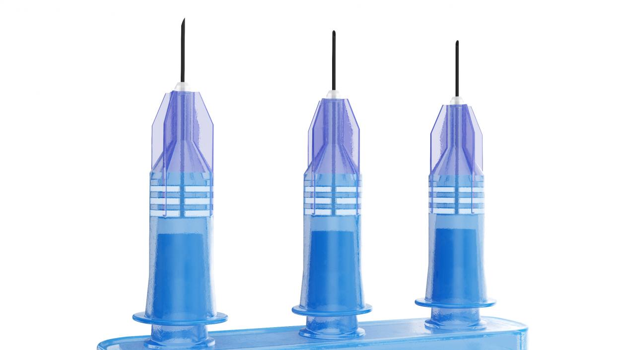 3D Multi Injector 3 Needles Straight Blue model