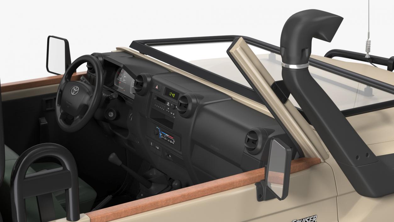 Toyota Land Cruiser Safari Open Sided Beige Clean 3D model