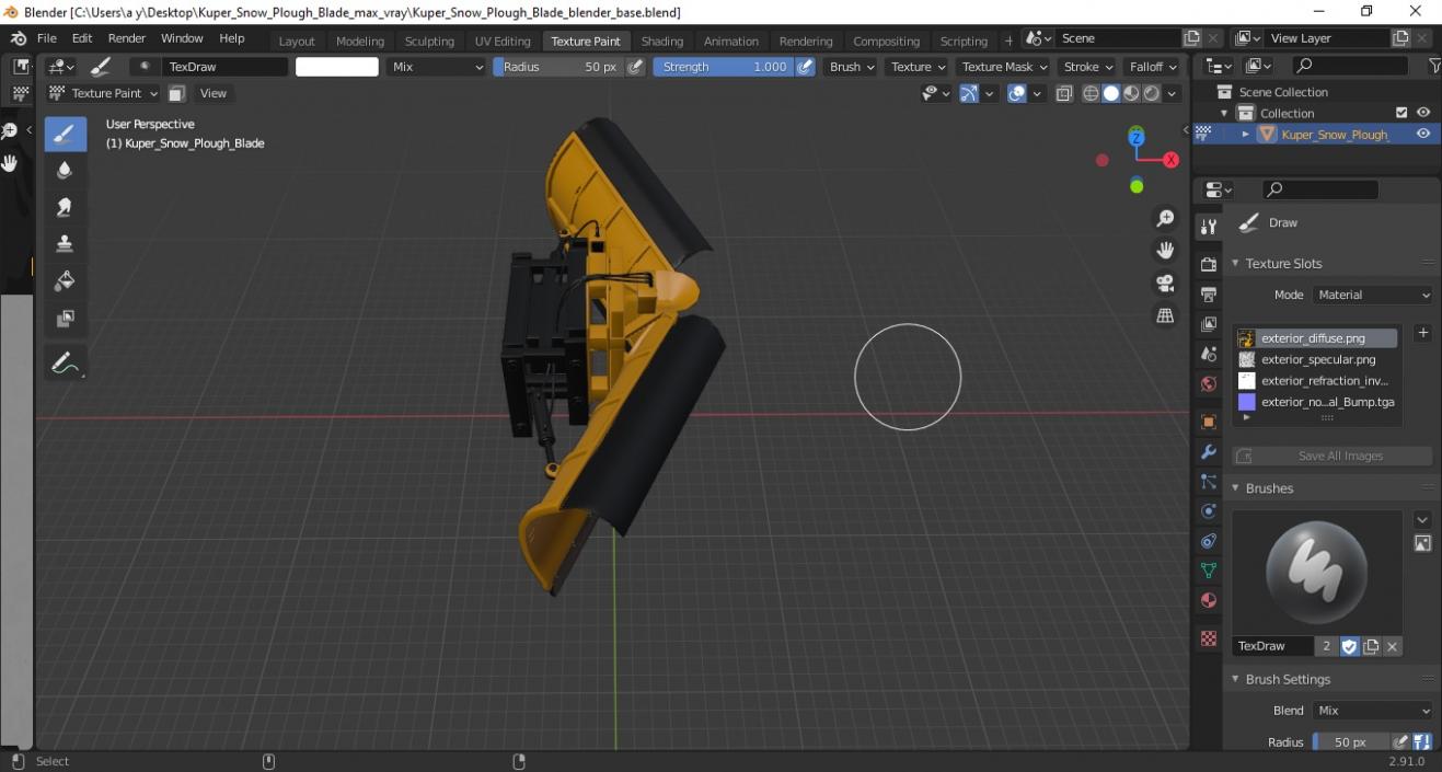 3D Kuper Snow Plough Blade model