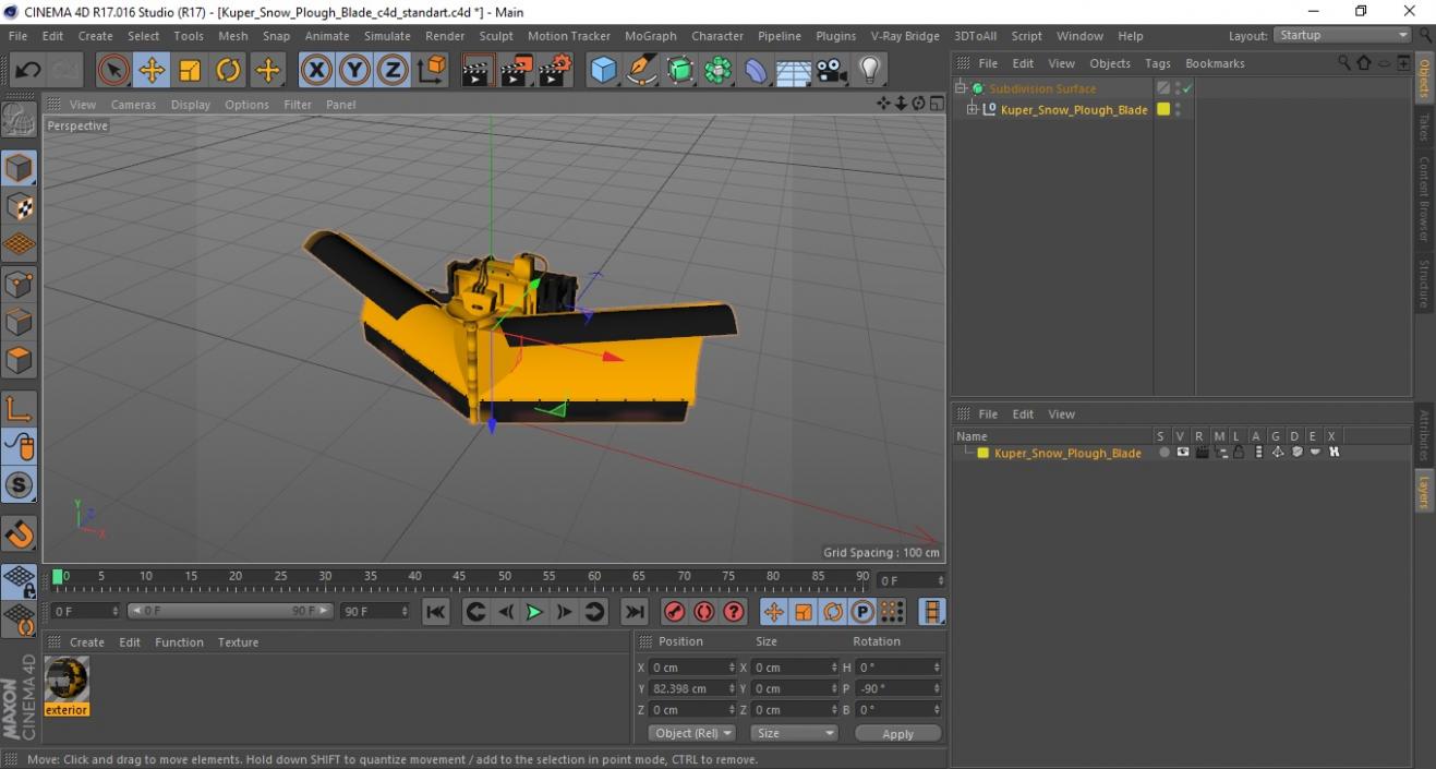 3D Kuper Snow Plough Blade model