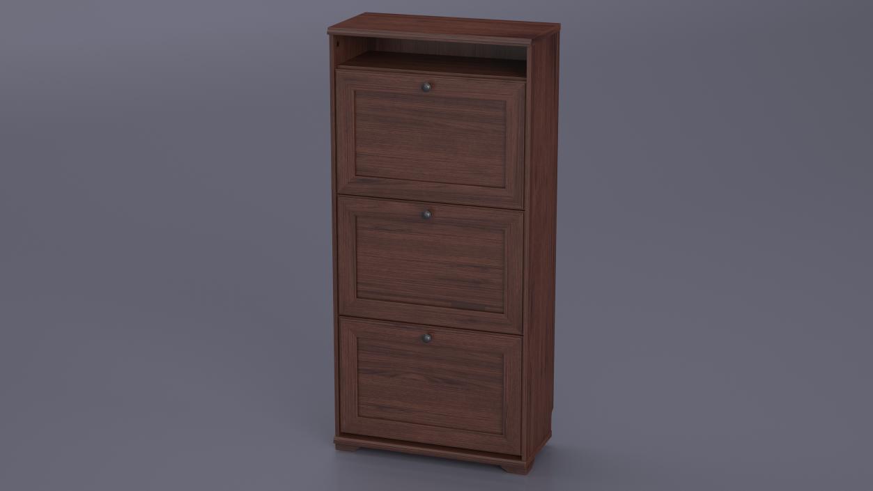 3D Shoe Cabinet Brusali Brown