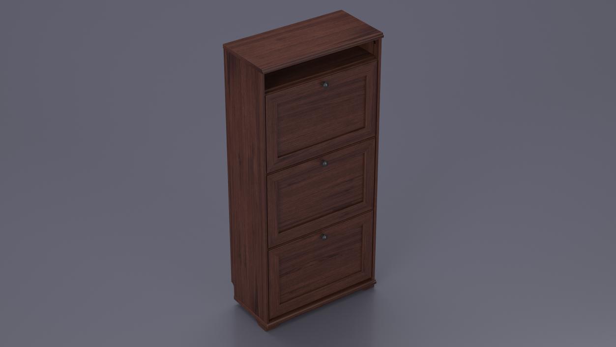 3D Shoe Cabinet Brusali Brown