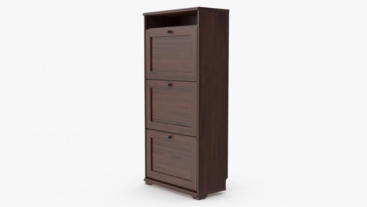 3D Shoe Cabinet Brusali Brown