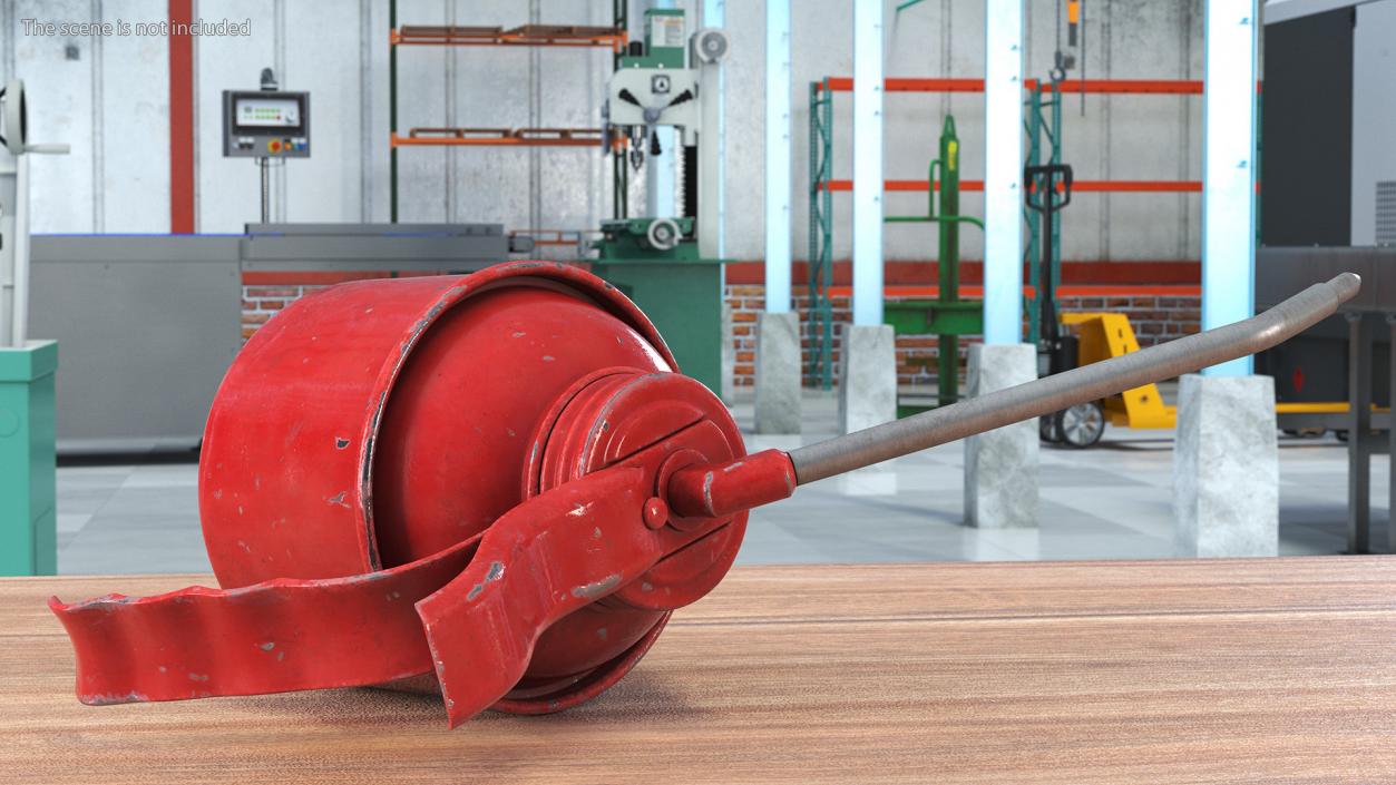 Old Metal Oiler Red 3D model