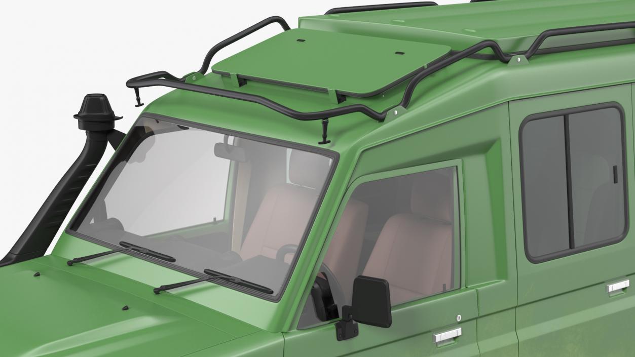 3D Toyota Land Cruiser Safari Green Dirty model