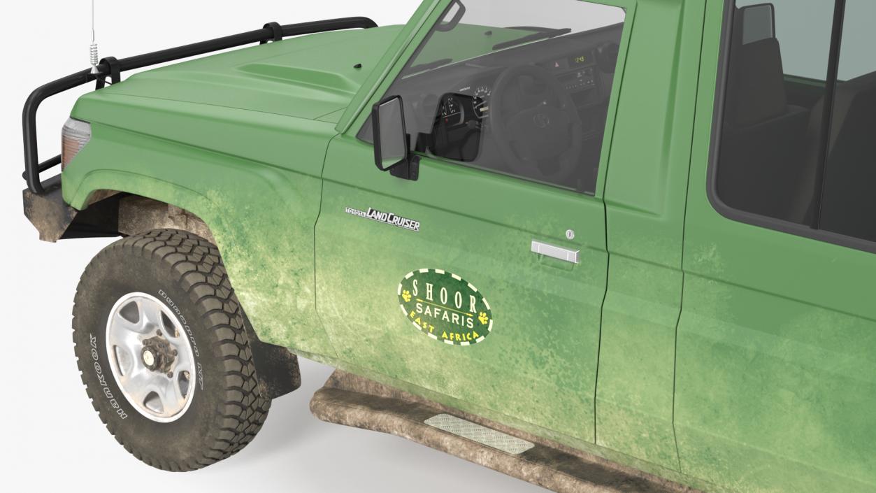 3D Toyota Land Cruiser Safari Green Dirty model