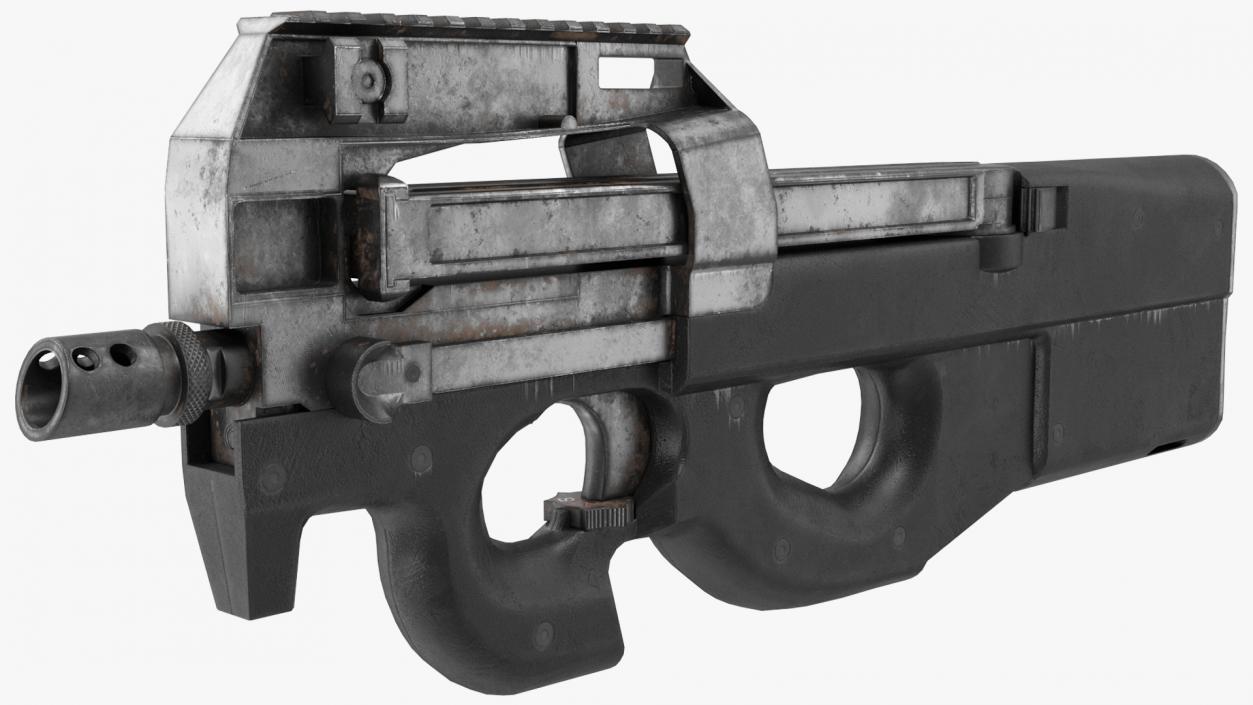 3D Submachine Gun Game Weapon