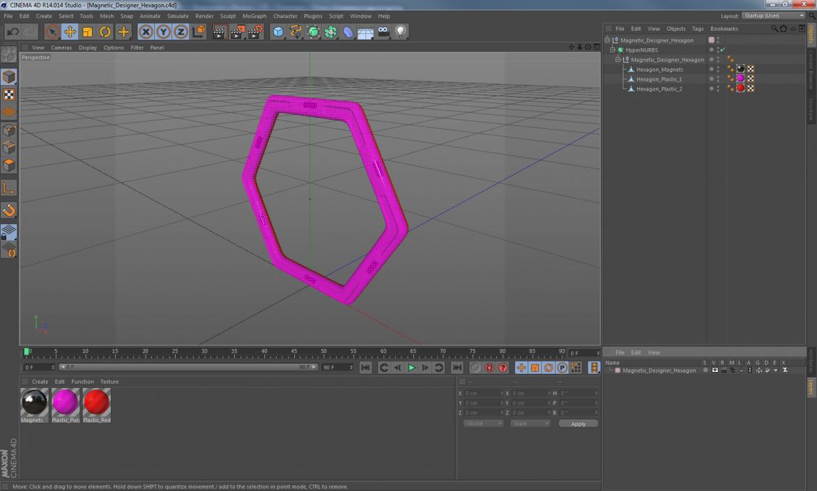 3D model Magnetic Designer Hexagon